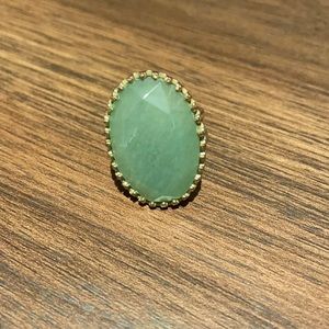 Vintage Stella & Dot aquamarine gold ring, size 6